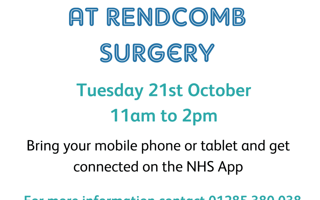 Digi Hub NHS App Support Drop In at Rendcomb Surgery